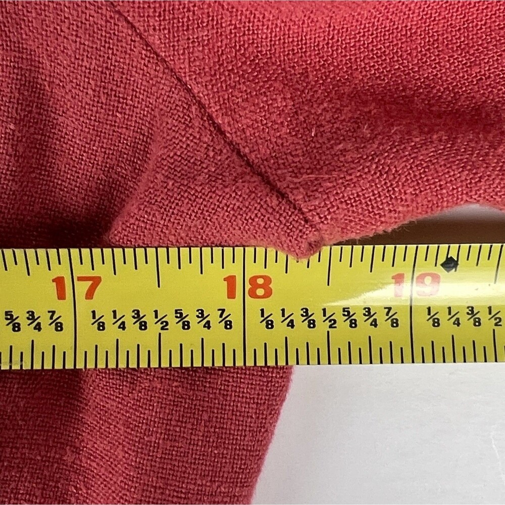 Hillard & Hanson Linen Blend Blazer Long-Sleeve Button-Up Salmon Red Orange - Picture 7 of 10